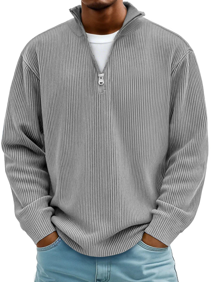 Calix™ | Pullover Moderno Masculino com Zíper Frontal