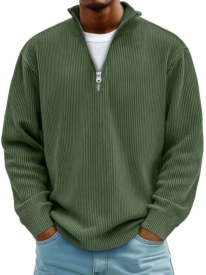 Calix™ | Pullover Moderno Masculino com Zíper Frontal