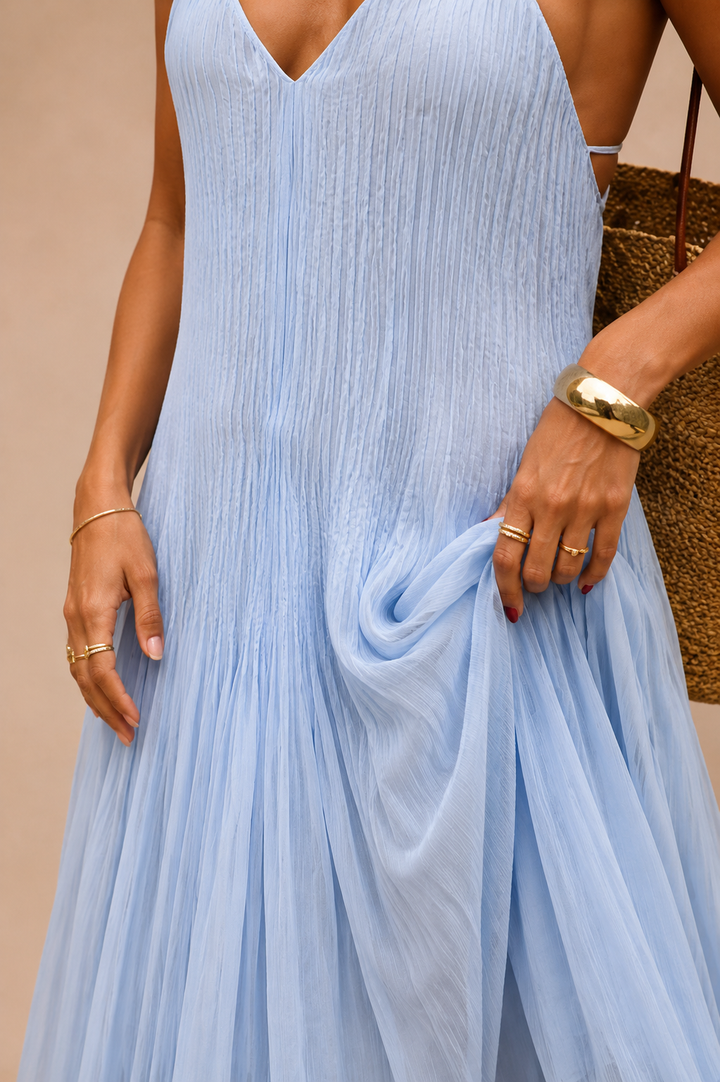 Almudena | Vestido Sem Mangas Elegante com Costas Expostas