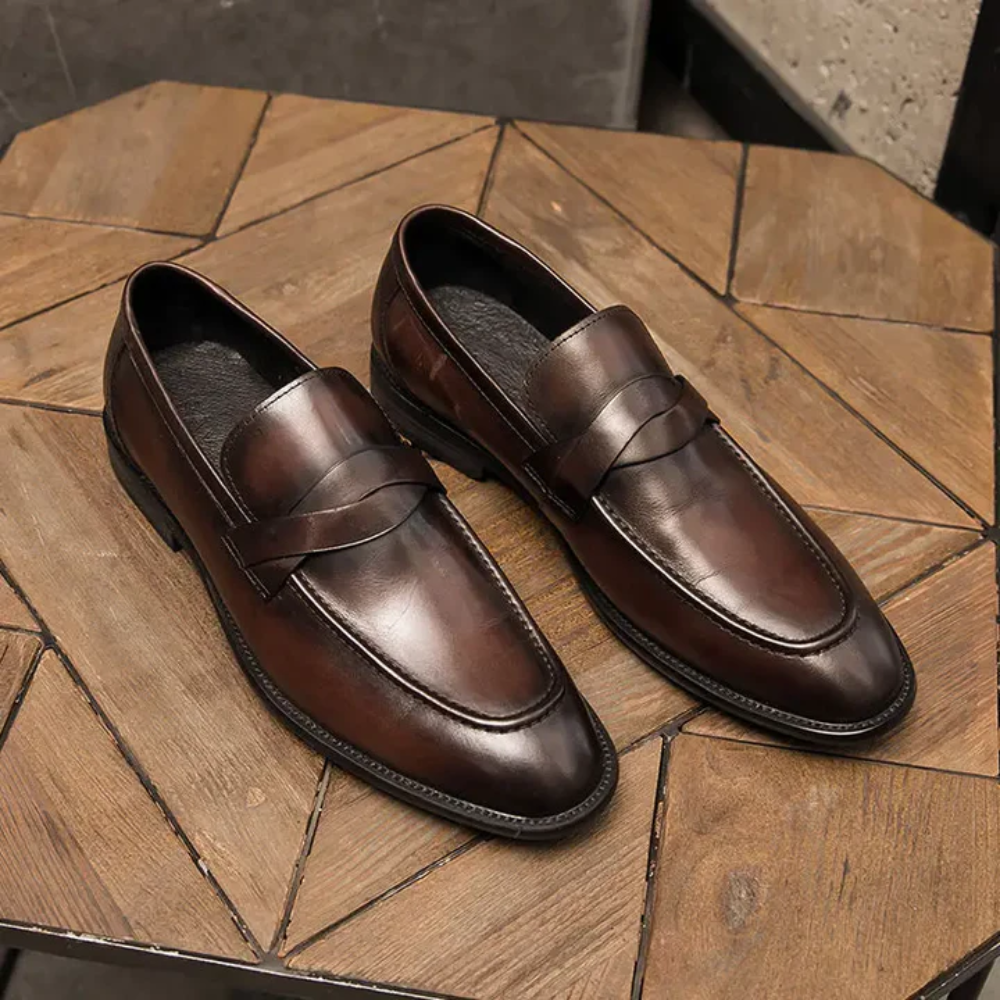 Elegantes Mocassins de Couro