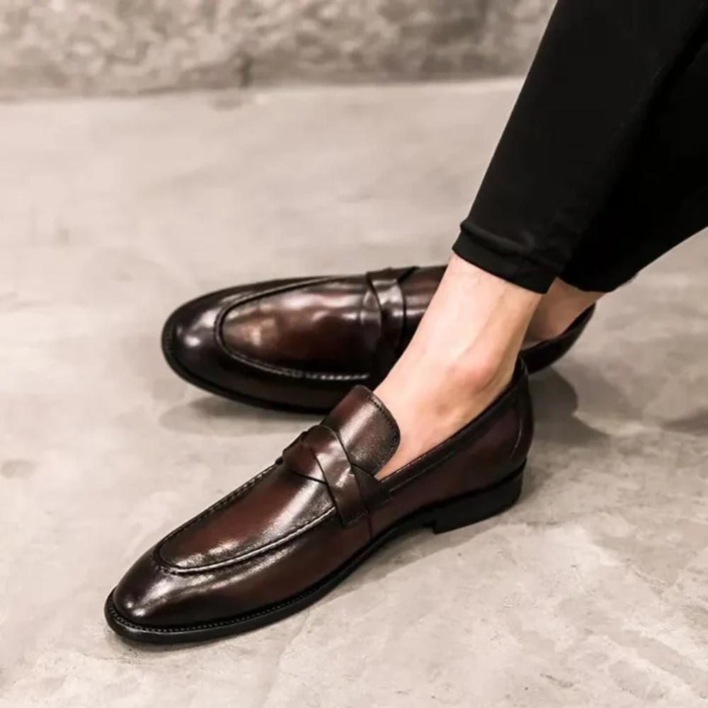 Elegantes Mocassins de Couro