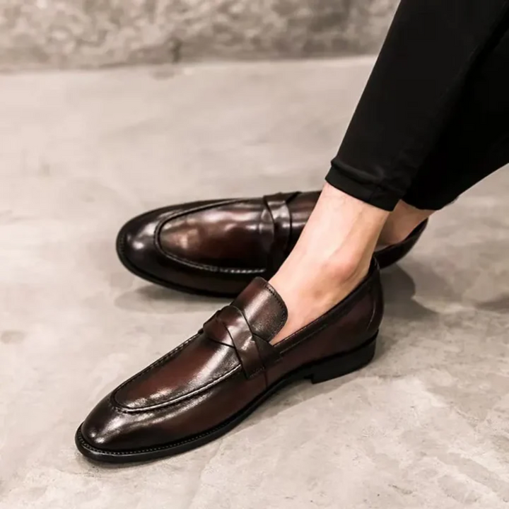 Elegantes Mocassins de Couro