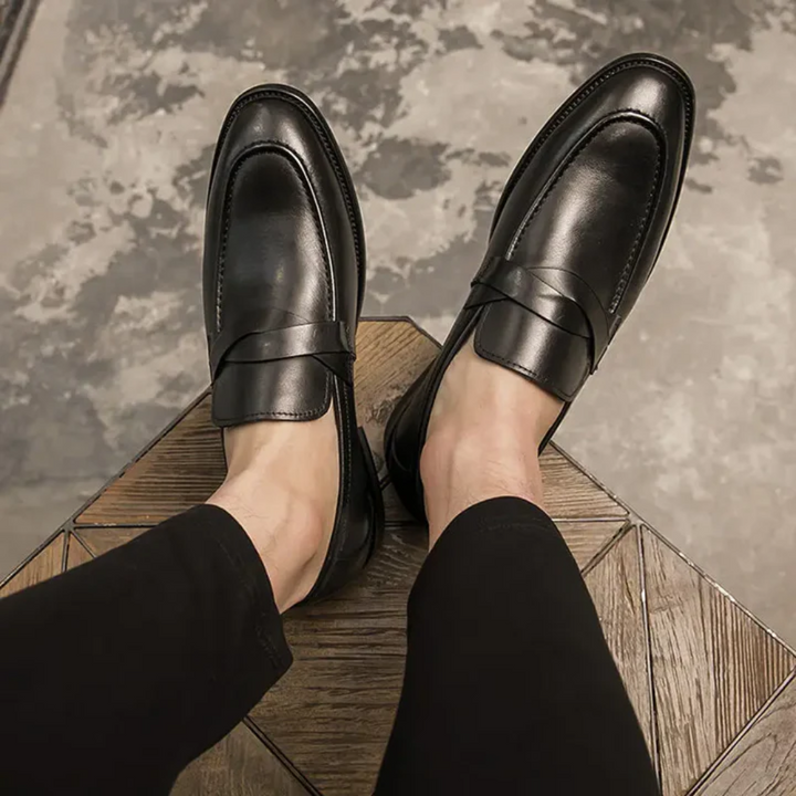 Elegantes Mocassins de Couro