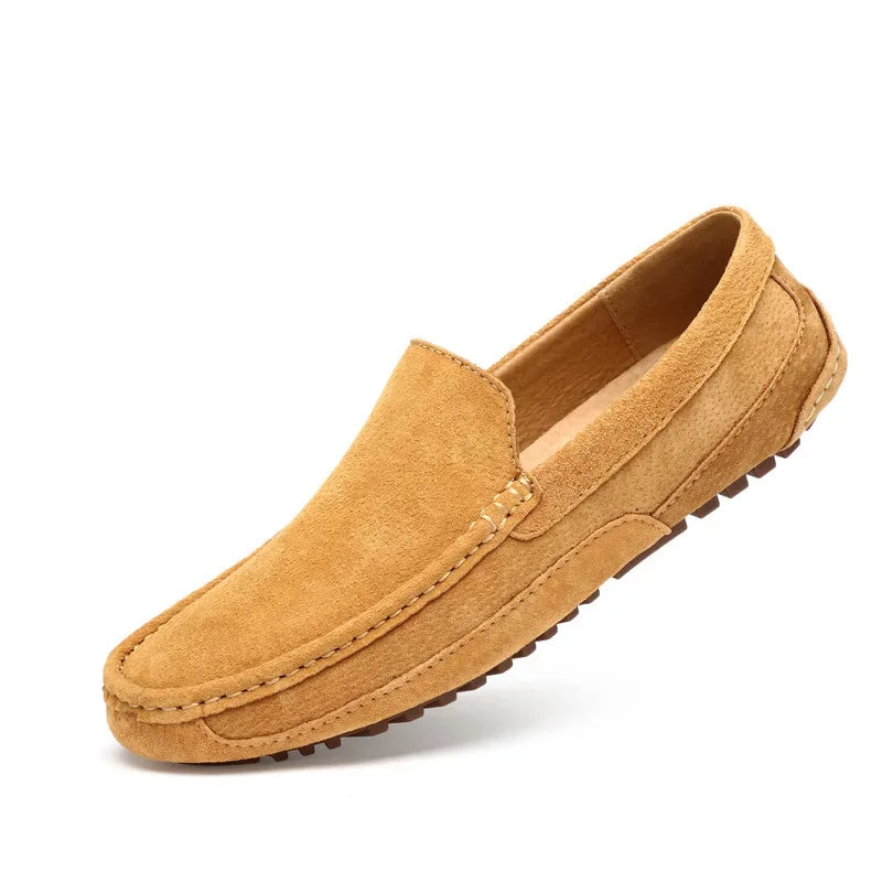 Luxuosos Mocassins Premium em Camurça
