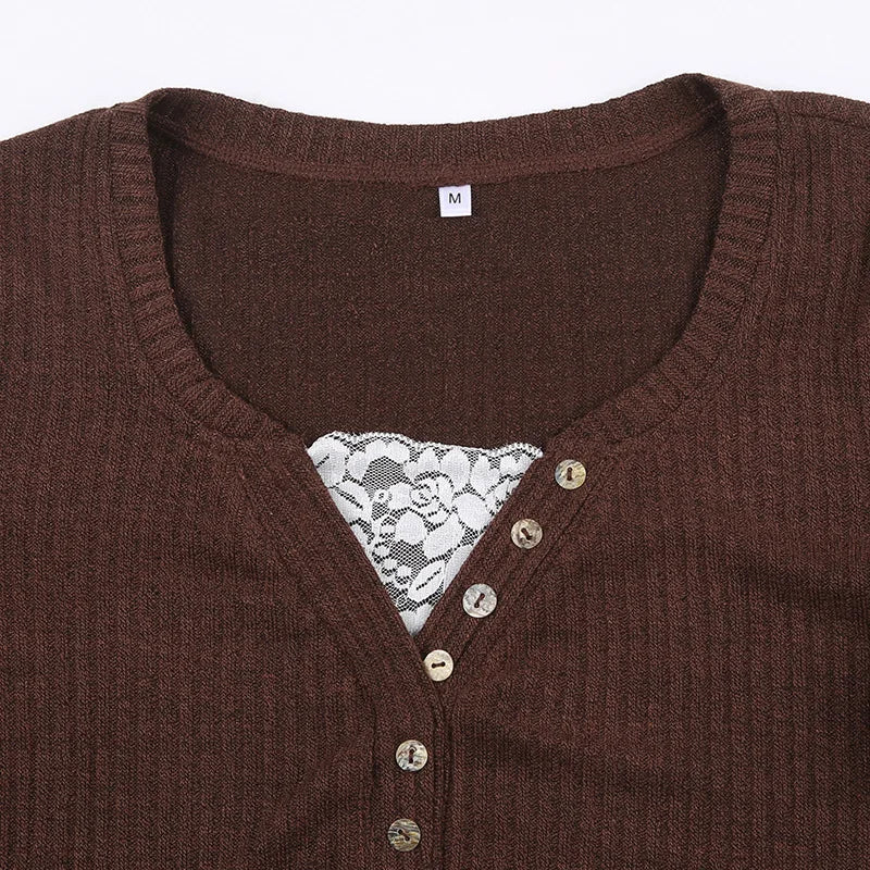 Camisa de Malha Slim Fit de Manga Longa