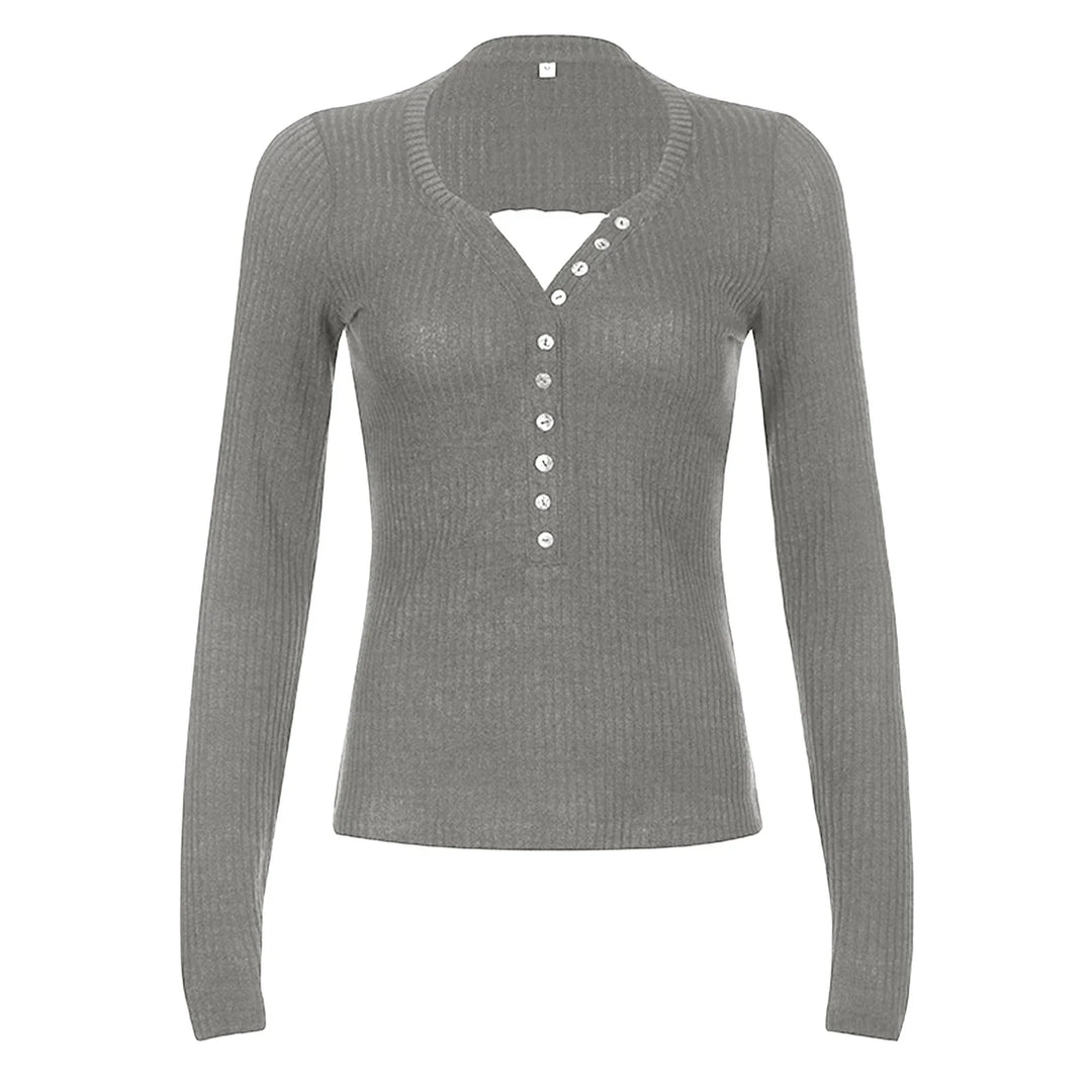 Camisa de Malha Slim Fit de Manga Longa