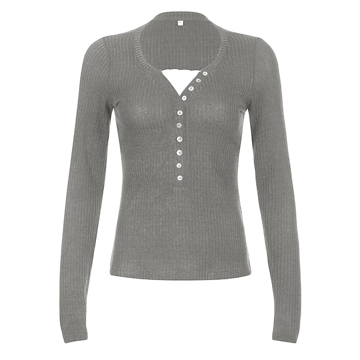 Camisa de Malha Slim Fit de Manga Longa