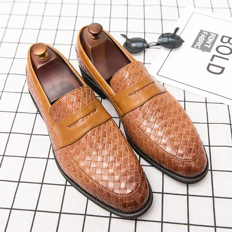 Elegantly Woven Moccasins