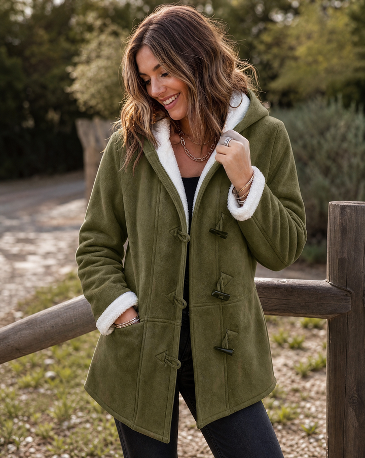 Casaco Feminino de Inverno com Capuz Aconchegante