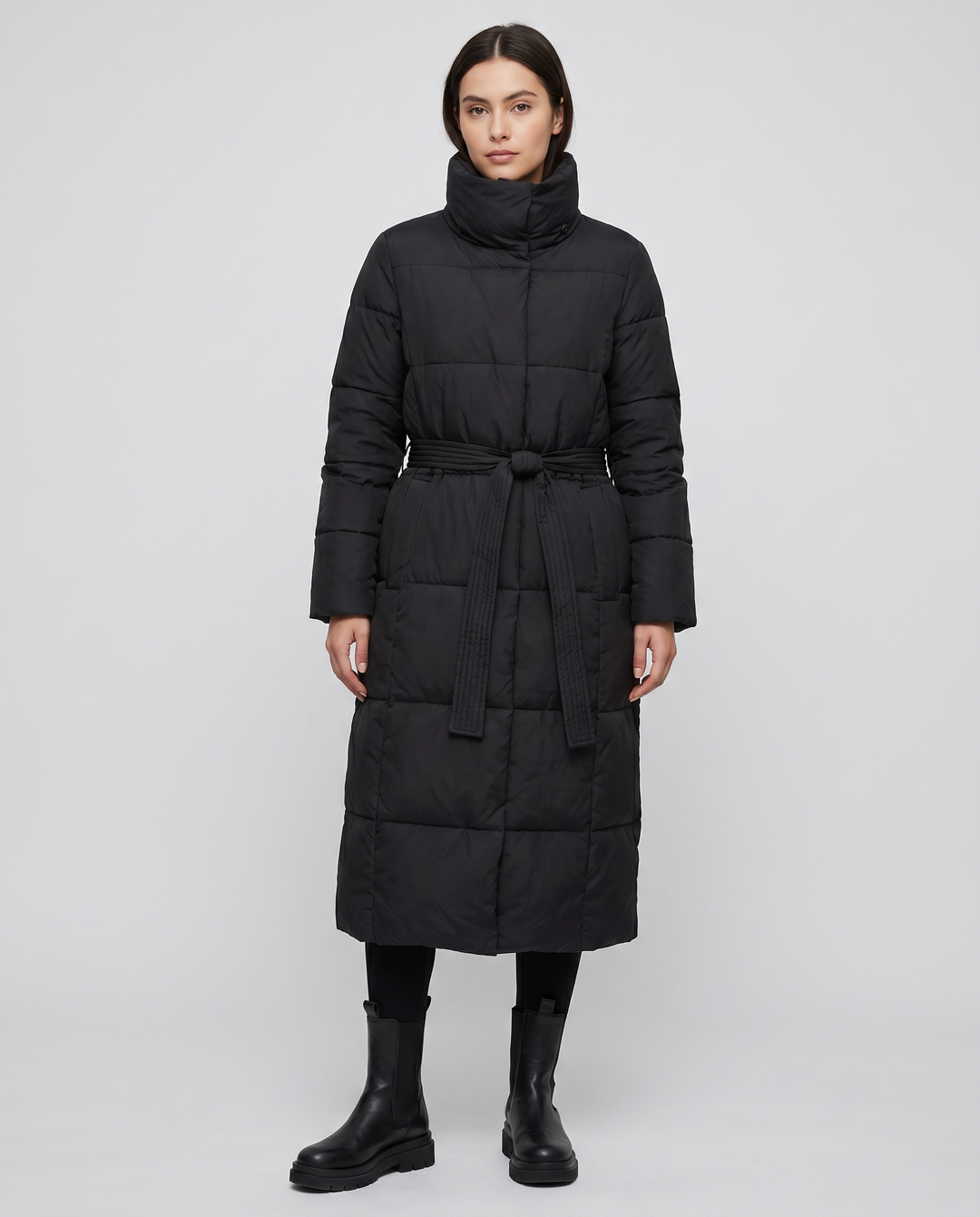 Casaco Puffer Longo Confortável Feminino