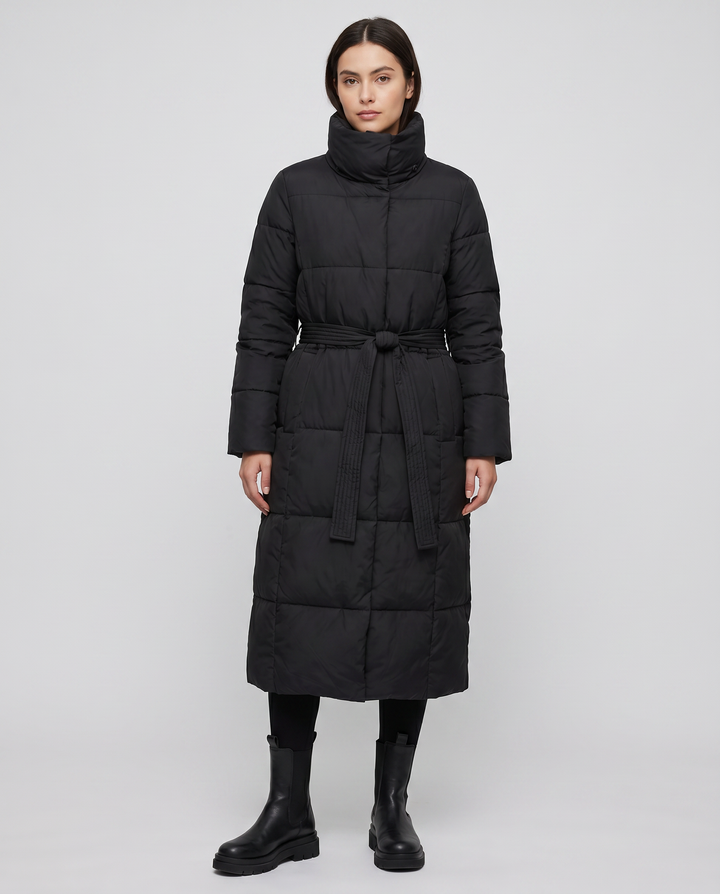 Casaco Puffer Longo Confortável Feminino