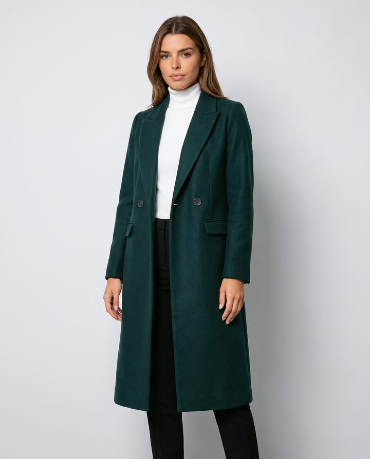 Clássico Trench Coat Curto Feminino com Um Único Botão