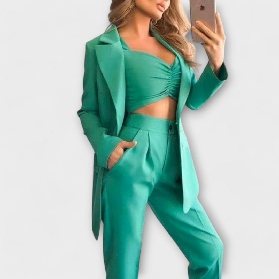 Selina - Conjunto de Blazer de 3 Peças