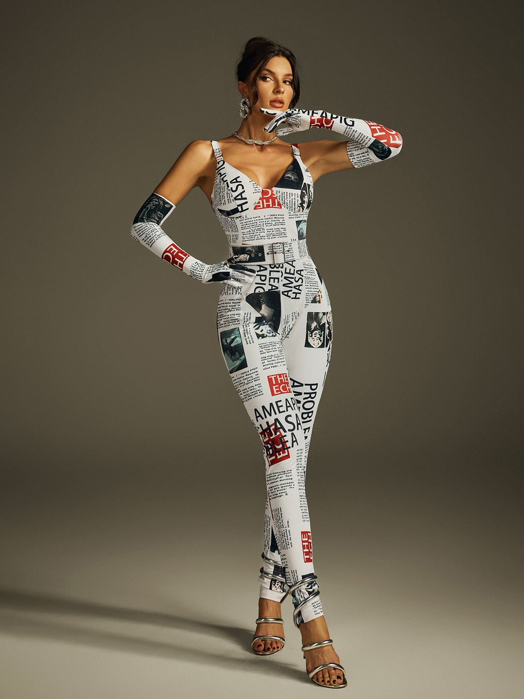 Macacão Estampado Haldrix com Luvas