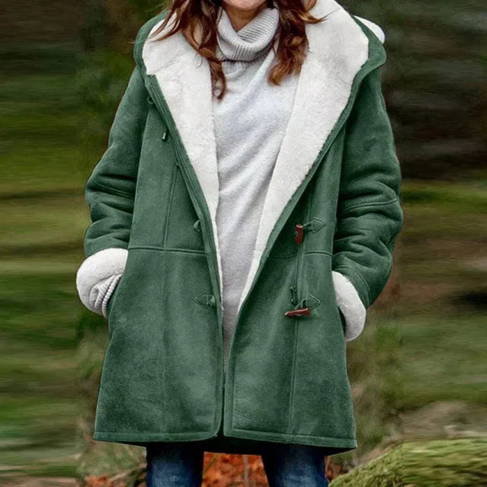 Casaco Feminino de Inverno com Capuz Aconchegante