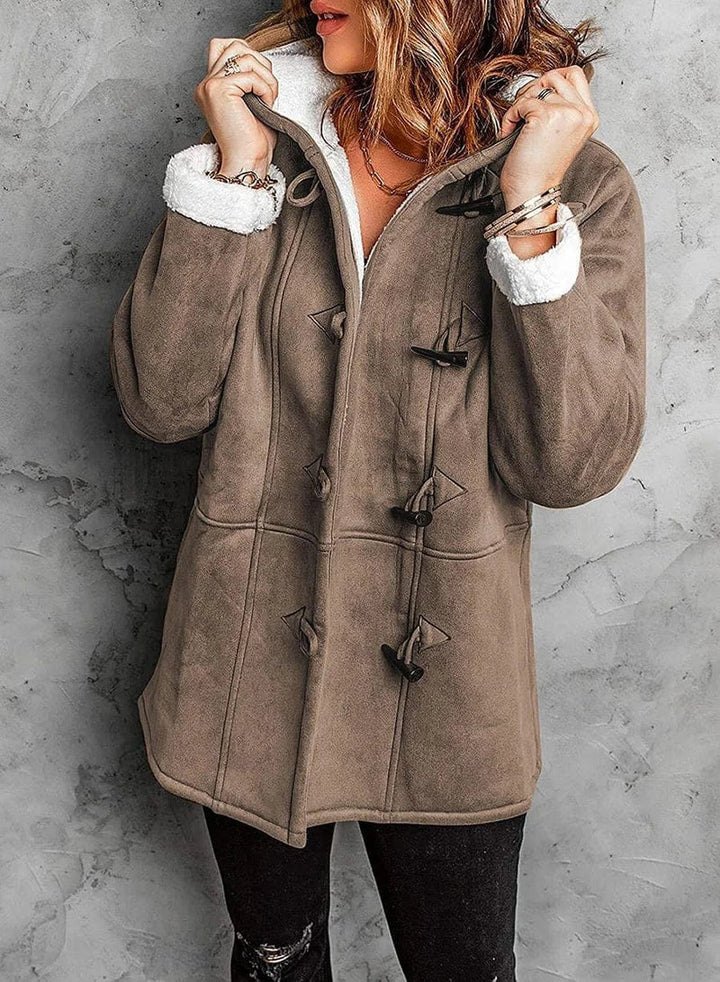 Casaco Feminino de Inverno com Capuz Aconchegante