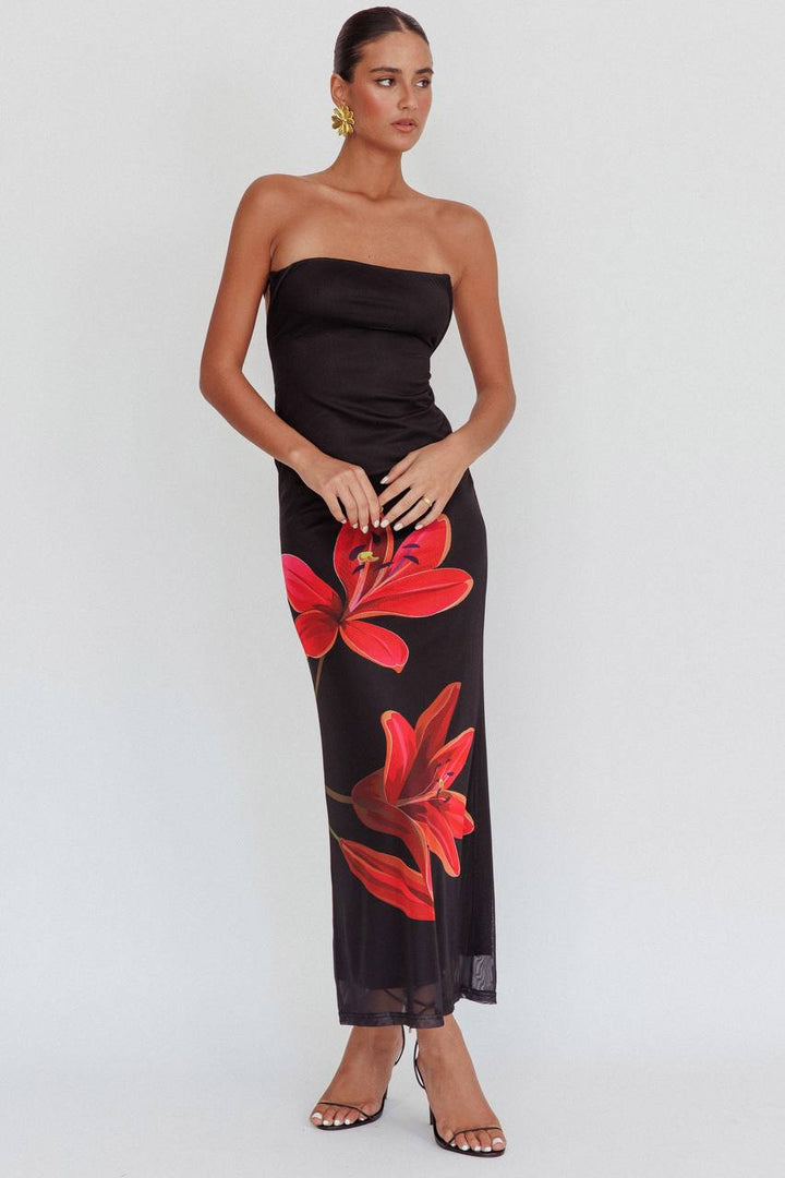 Svala | Vestido Floral Sem Alças