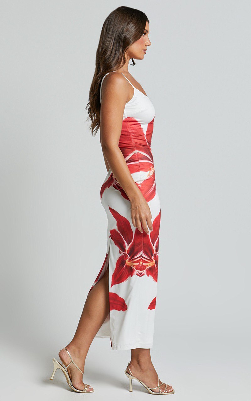 Iselin | Midi Dress with Floral Print