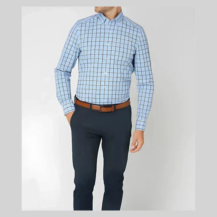 Yohan™ | Camisa Estampada em Xadrez