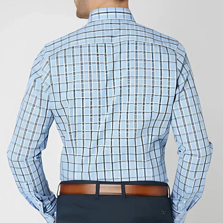 Yohan™ | Camisa Estampada em Xadrez