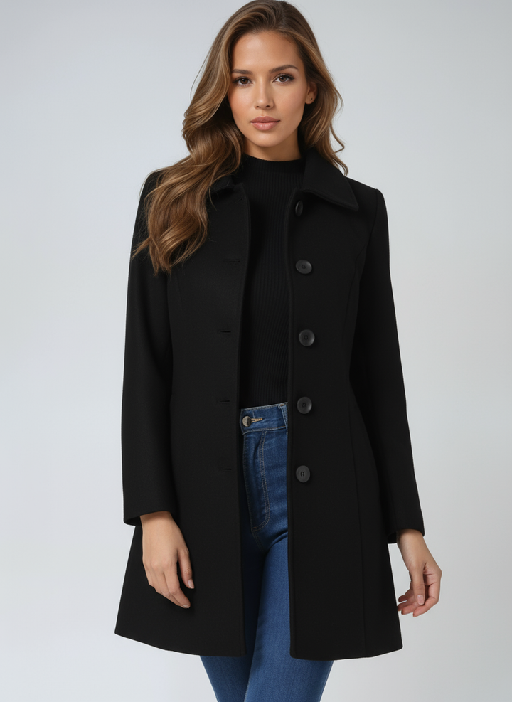 Casaco Trench Feminino de Inverno com Botão Único