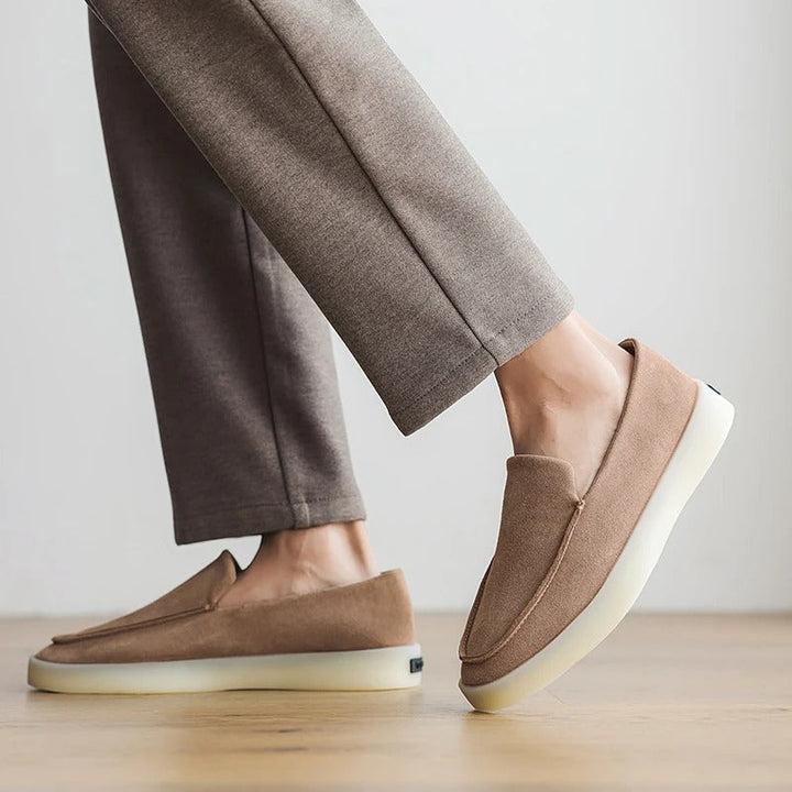 Clássicos Mocassins de Negócio em Camurça