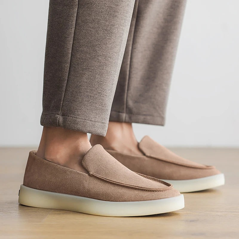 Clássicos Mocassins de Negócio em Camurça