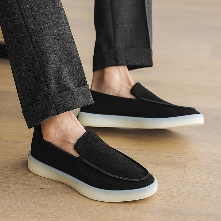 Clássicos Mocassins de Negócio em Camurça