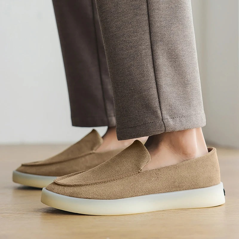 Clássicos Mocassins de Negócio em Camurça