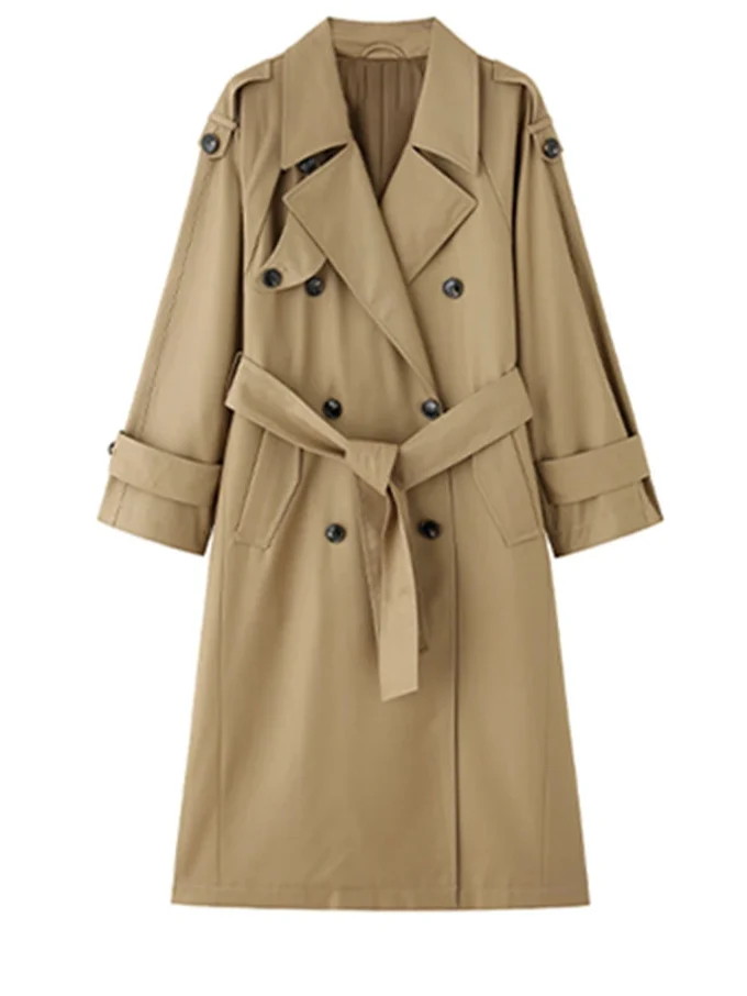Long Oversized Women's Trench Coat