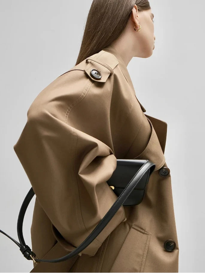 Long Oversized Women's Trench Coat