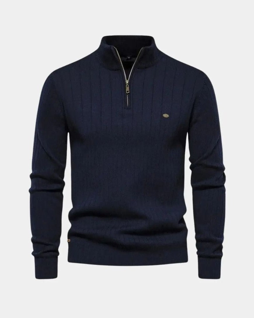 Mikkel™ | Meia Zip Sweatshirt em Algodão
