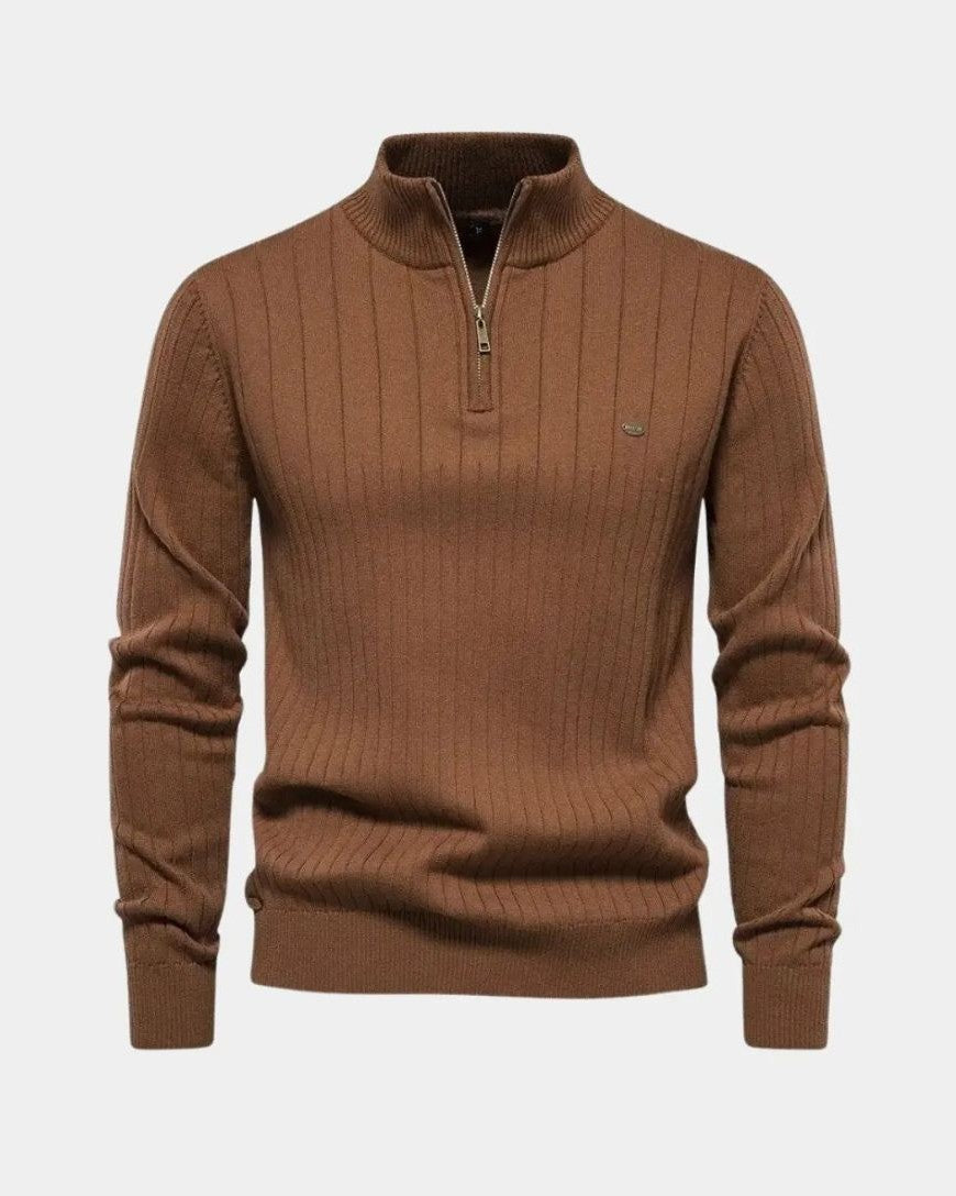 Mikkel™ | Meia Zip Sweatshirt em Algodão