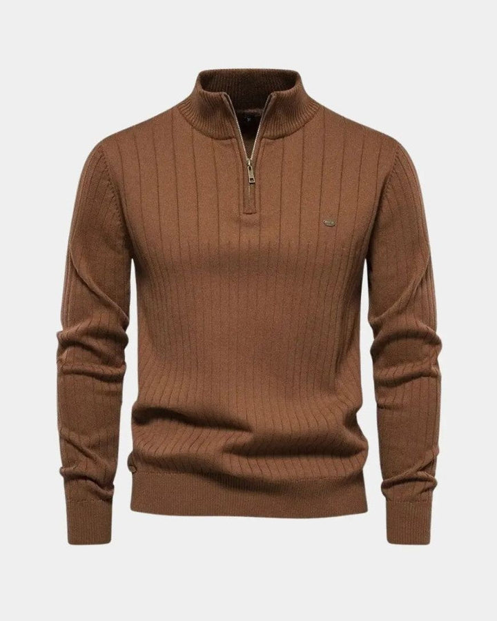 Mikkel™ | Meia Zip Sweatshirt em Algodão