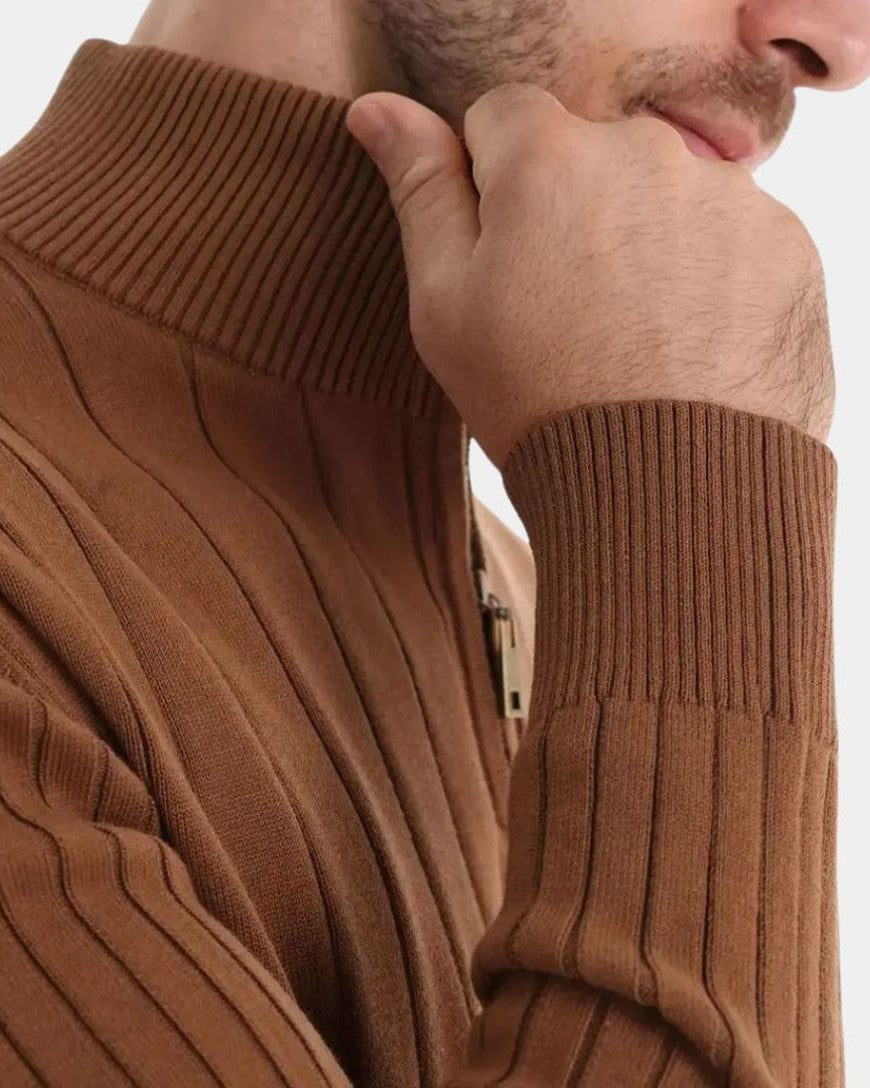 Mikkel™ | Meia Zip Sweatshirt em Algodão