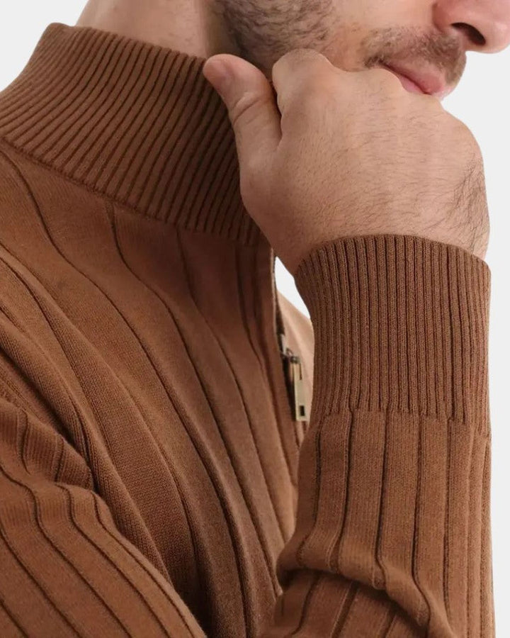 Mikkel™ | Meia Zip Sweatshirt em Algodão