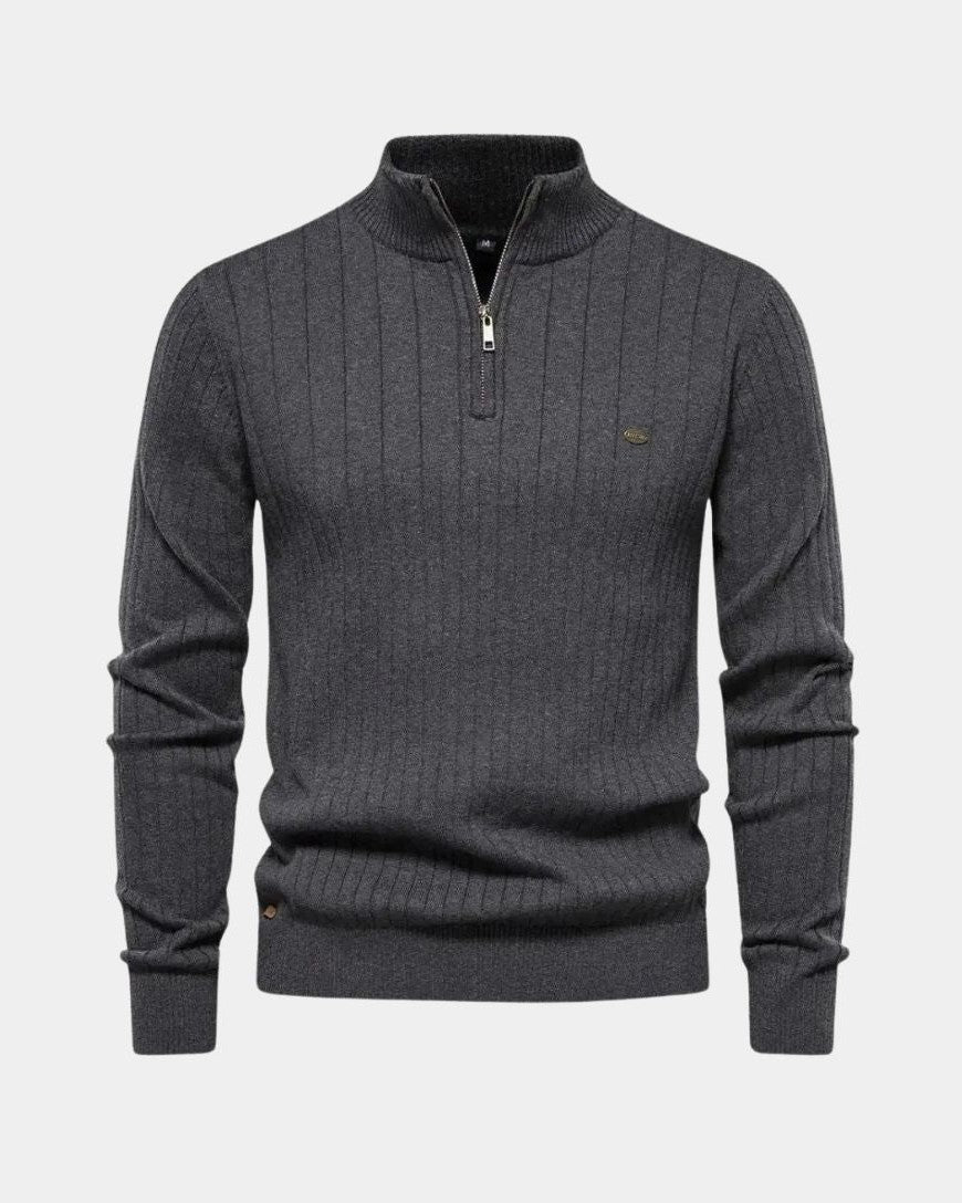 Mikkel™ | Meia Zip Sweatshirt em Algodão