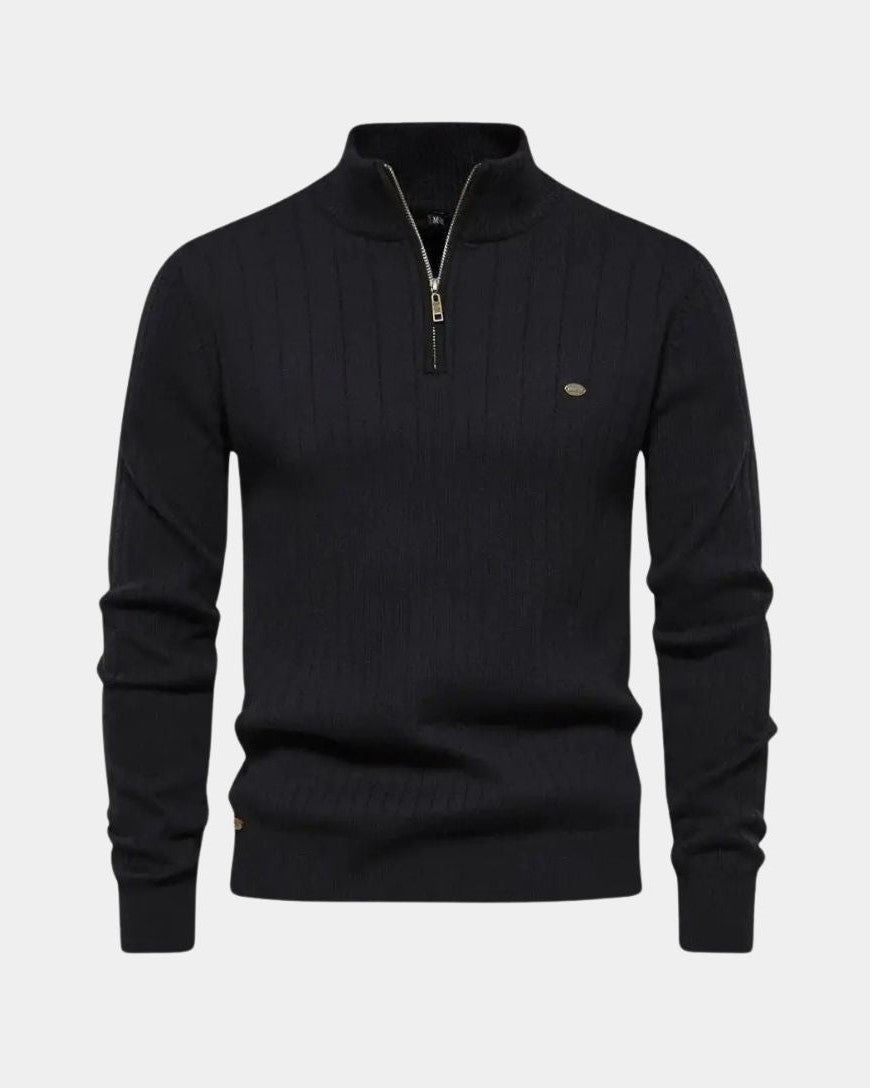 Mikkel™ | Meia Zip Sweatshirt em Algodão