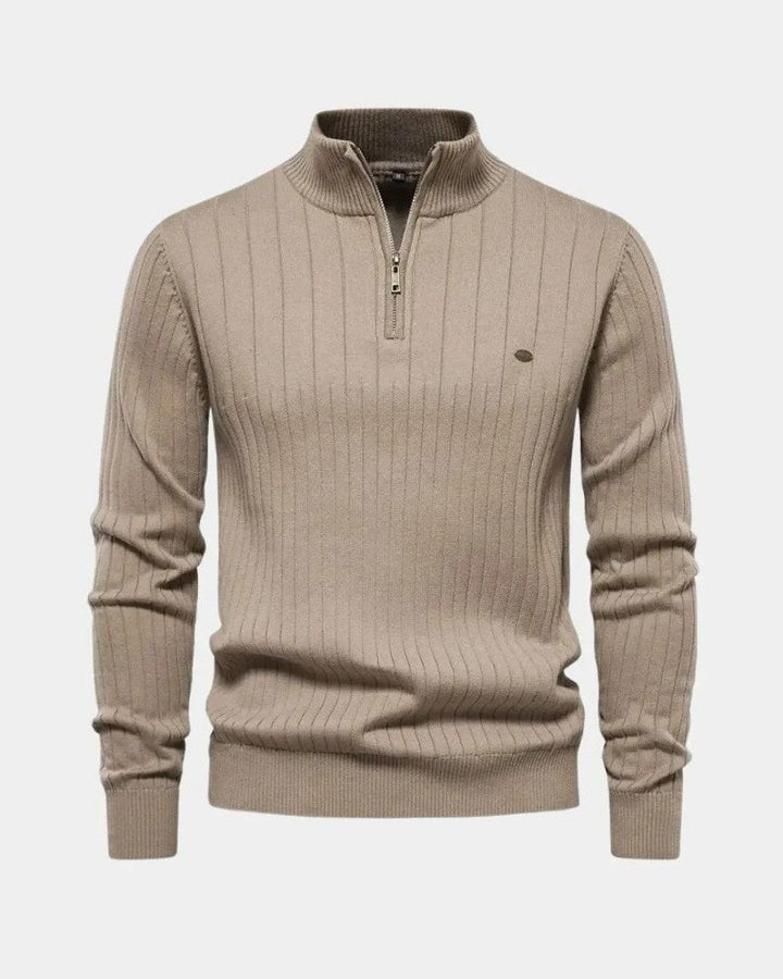 Mikkel™ | Meia Zip Sweatshirt em Algodão