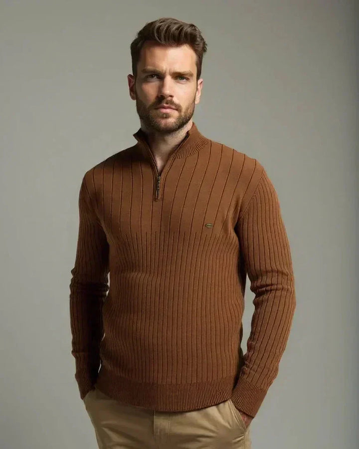 Mikkel™ | Meia Zip Sweatshirt em Algodão