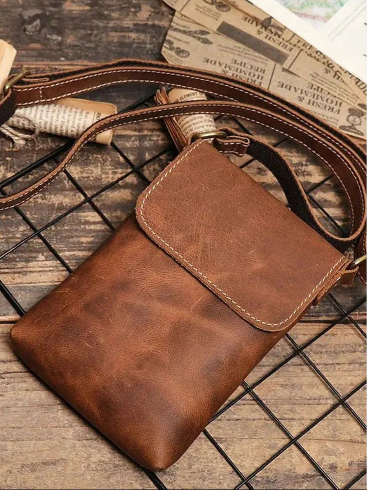 Mikkel™ | Mini Bolsa de Ombro em Couro
