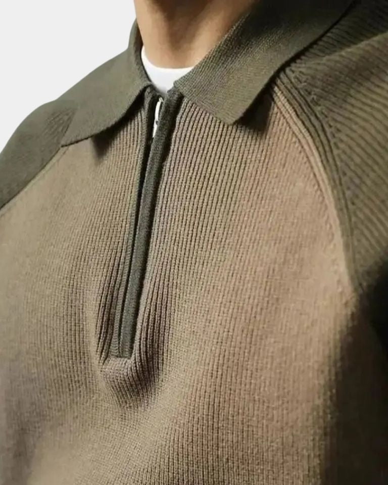 Péter™ | Sweatshirt com zíper e mangas raglan