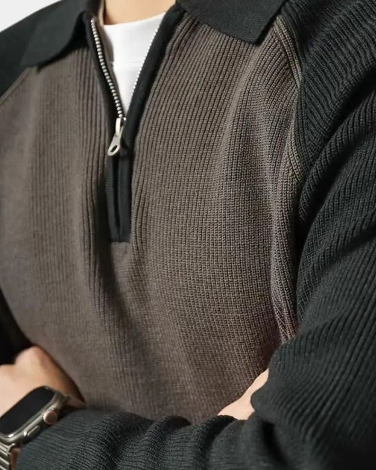 Péter™ | Sweatshirt com zíper e mangas raglan