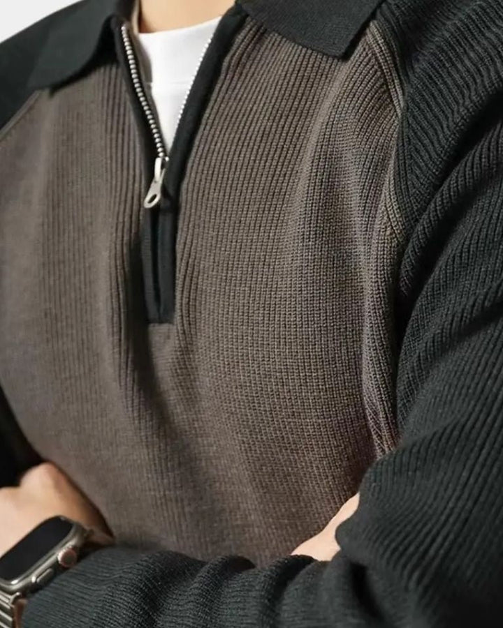 Péter™ | Sweatshirt com zíper e mangas raglan