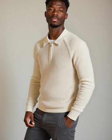 Péter™ | Sweatshirt com zíper e mangas raglan
