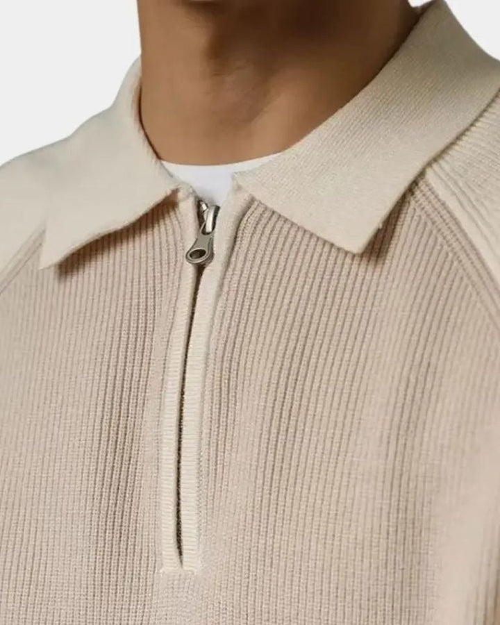 Péter™ | Sweatshirt com zíper e mangas raglan