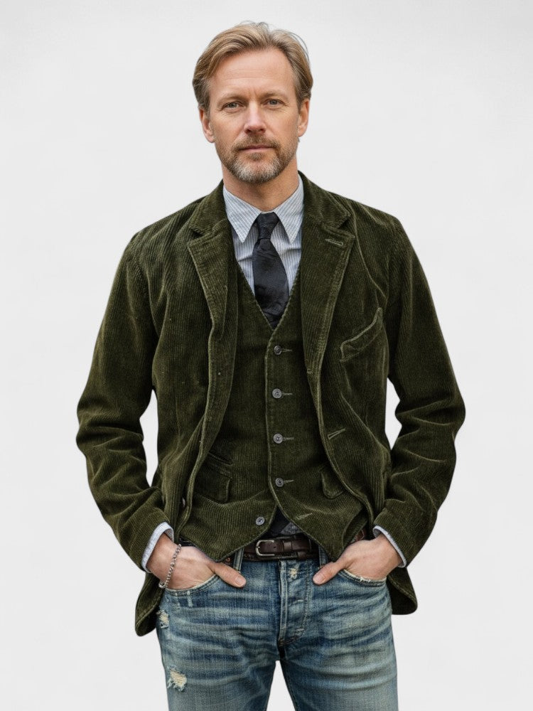 Radek™ | Vintage Jacket and Vest Set
