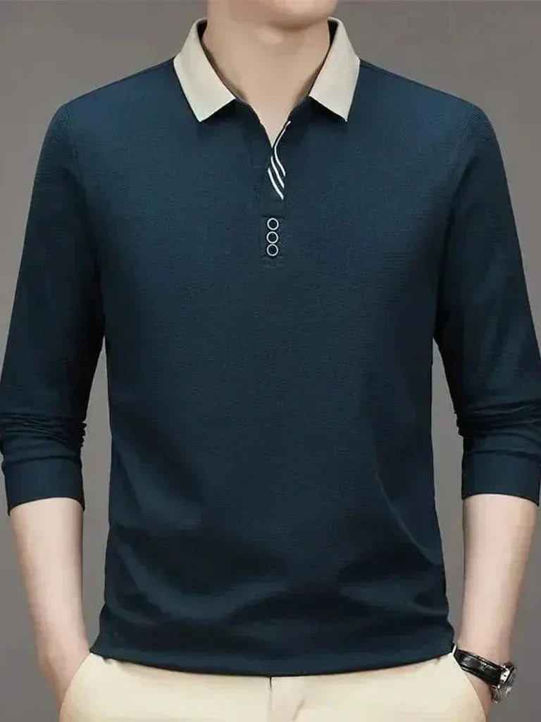 Rene™ | Camisa Polo Elegante de Manga Longa