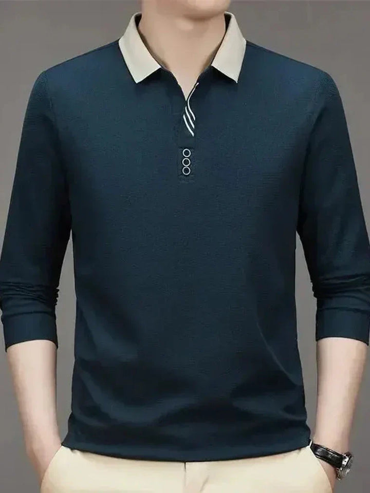 Rene™ | Camisa Polo Elegante de Manga Longa