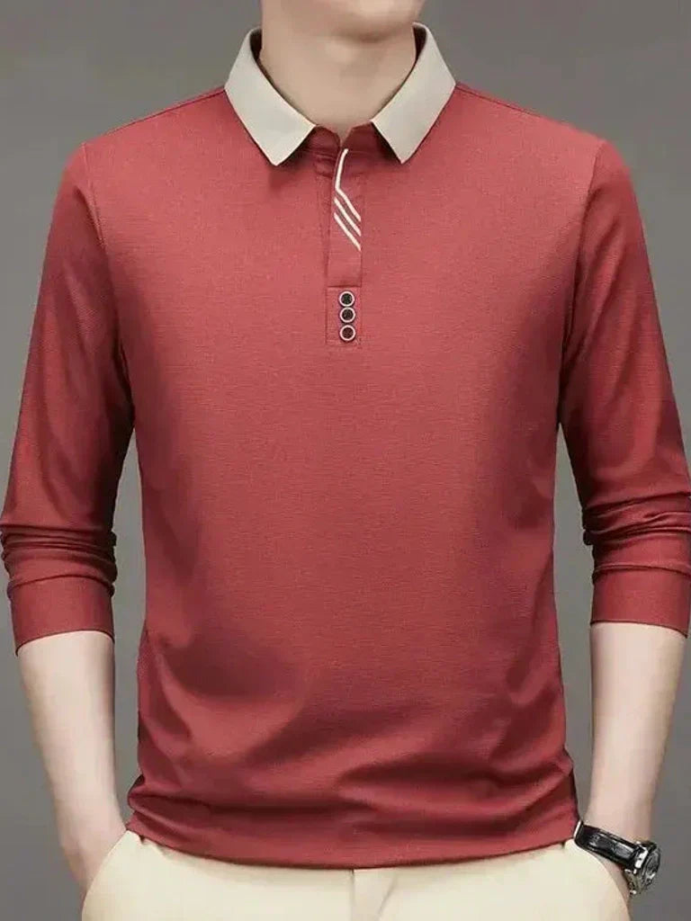Rene™ | Camisa Polo Elegante de Manga Longa